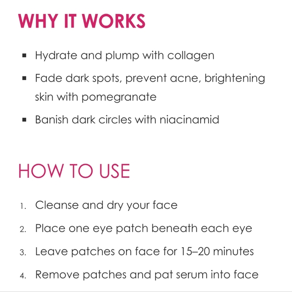 5 Soon Korean Skin Care POMEGRANATE HYDROGEL EYE PATCHES - Picture 9 of 10